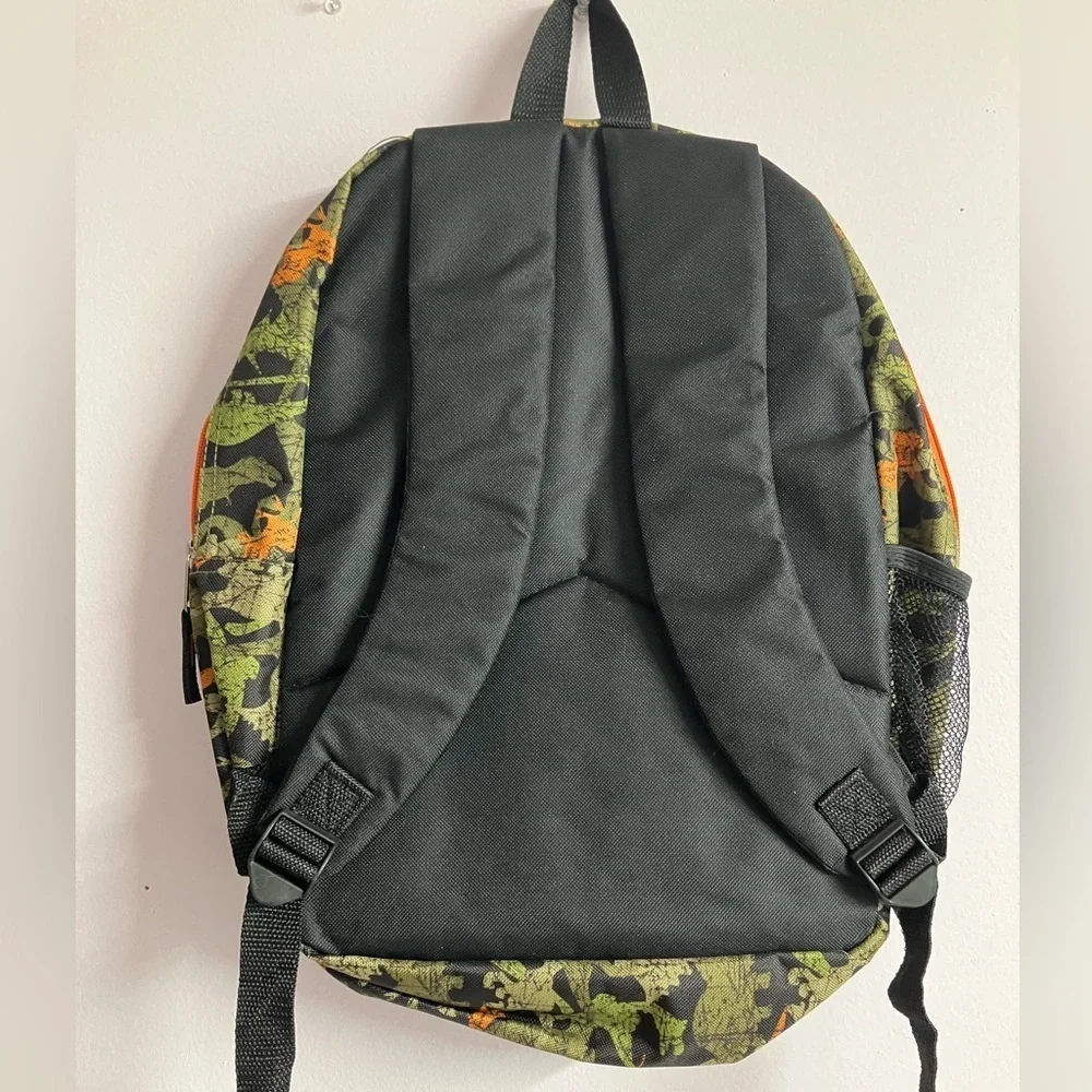 Kid’s Dinosaur-Themed Backpack, NWT, Green/Orange